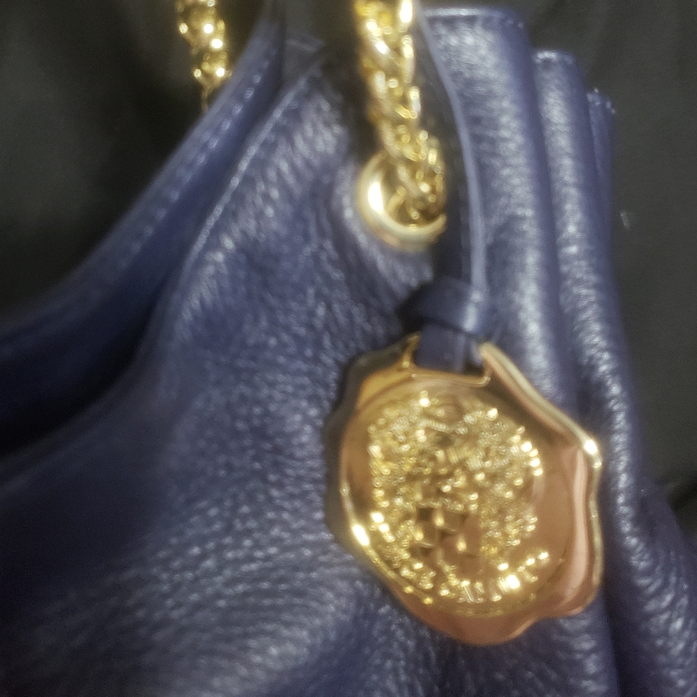 Vince Camuto LEATHER Navy Blue Shoulder Bag - Picture 10 of 10